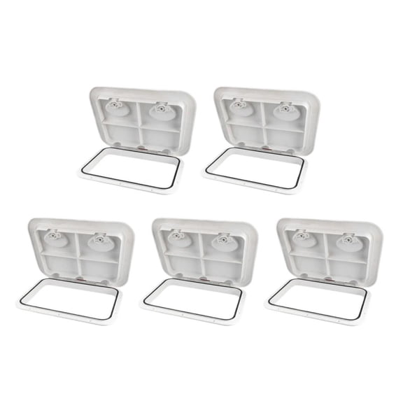 Rectangle Marine Boat Deck Access Hatch Lid Boat Deck Inspection Plate White Boat Deck Hatch for Speedboats RV Boat Accessory