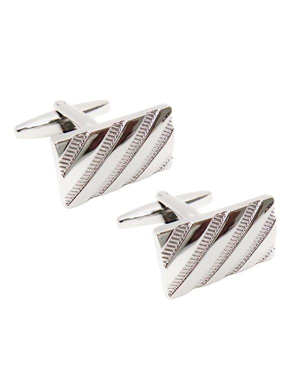 Rectangle Men Cufflinks/ Statement Fashion Gift Jewelry Stylish Formal Simple 1 Pair Cuff Links for Shirts Tuxedo Business Birthday Groomsmen/