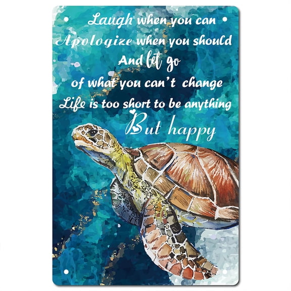 Rectangle Metal Iron Sign Poster for Home Wall Decoration Tortoise Pattern 300x200x2.2mm DIY