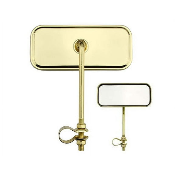 Rectangle Mirror All Gold.Bike mirror, bicycle mirror for lowrider , beach cruiser, chopper, limo, stretch bike, bmx