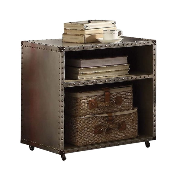 Rectangle Nightstand with Caster Mobility / Bedroom Ambiance / Charging Convenience