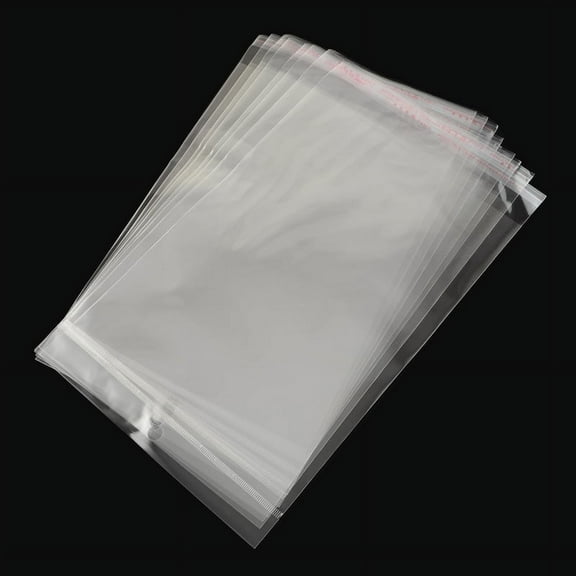 Rectangle OPP Cellophane Bags Clear 215x120mm Unilateral Thickness: 0.035mm Inner Measure: 16.5x12cm