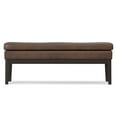 thumbnail image 1 of Rectangle Ottoman Bench - 45" Wide Vegan Leather Footrest - Distressed Brown, 1 of 9