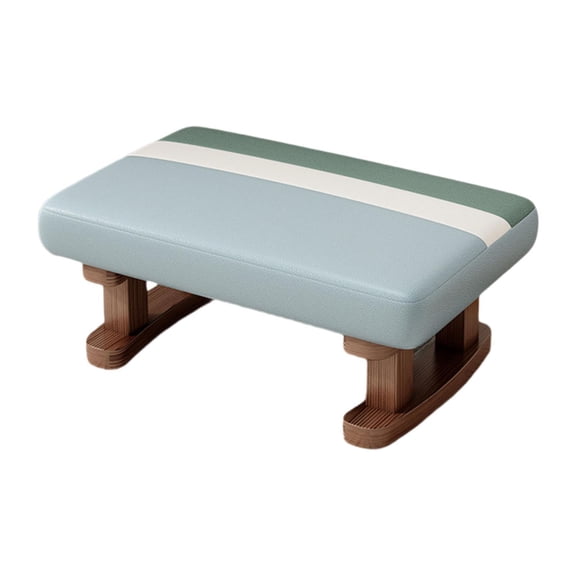 Rectangle Ottoman Bench Footstool Wood Leg Padded Sponge Compact Design for Living Room Bedroom Desk