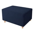 thumbnail image 1 of Rectangle Ottoman Cover, Slipcover For Ottoman, Footstool Cover With Elastic Bands Washable -Navy-Small, 1 of 7