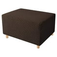 thumbnail image 1 of Rectangle Ottoman Cover, Slipcover For Ottoman, Footstool Cover With Elastic Bands Washable -coffee-Small, 1 of 7