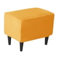 thumbnail image 1 of Rectangle Ottoman Cover, Velvet Ottoman Slipcovers Stretch Footstool Protector Covers Square Storage Ottoman Slipcover for Living Room -Dark Green-Small, 1 of 31