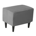 thumbnail image 1 of Rectangle Ottoman Cover, Velvet Ottoman Slipcovers Stretch Footstool Protector Covers Square Storage Ottoman Slipcover for Living Room -Dark Green-Small, 1 of 6