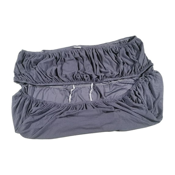 Rectangle Ottoman Slipcover Washable Jacquard Fabric Storage Ottoman Slipcovers for Most Hinged Lid Storage Ottoman Hotel Bedroom Home Dark Gray