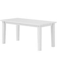 thumbnail image 1 of Rectangle Outdoor Coffee Table, HDPE All-Weather Outdoor Patio Table with Slatted Tabletop for Yard, Balcony, White, 1 of 7