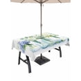thumbnail image 1 of Rectangle Outdoor Tablecloth With Umbrella Hole And Zipper– Abstract Watercolor Greenery Waterproof Patio Table Cover for Party, Picnic, Backyard, 60"x84" , Eucalyptus Vase, 1 of 8