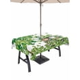 thumbnail image 1 of Rectangle Outdoor Tablecloth With Umbrella Hole And Zipper– St. Patrick's Day Waterproof Patio Table Cover for Party, Picnic, Backyard, 52"x70" , Watercolor Farm Gnome Truck Shamrock Tree, 1 of 8