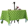 thumbnail image 1 of Rectangle Outdoor Tablecloth Waterproof Stain Resistant Table Linen Cloth with Umbrella Hole and Zipper for Patio Picnic Garden Party Table, 60x120 Green Stripe, 1 of 6