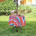 thumbnail image 1 of Rectangle Outdoor Tablecloth Waterproof Stain Resistant Table Linen Cloth with Umbrella Hole and Zipper for Patio Picnic Garden Party Table, 60x70 Green Stripe, 1 of 5