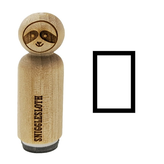 Rectangle Outline Box Rubber Stamp for Scrapbooking Crafting Stamping - Mini 1/2 Inch