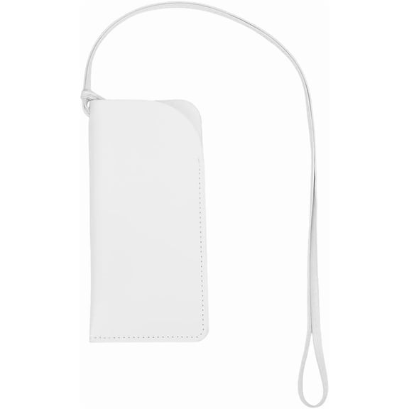Rectangle PU Leather Eyelasses Case Portable Slip-in Sunglass Pouch Snow 600mm for DIY