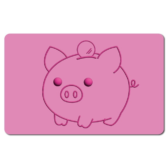 Rectangle PVC Plastic Waterproof Card Stickers Self-adhesion Card Skin for Bank Card Decor Pig 186x137mm