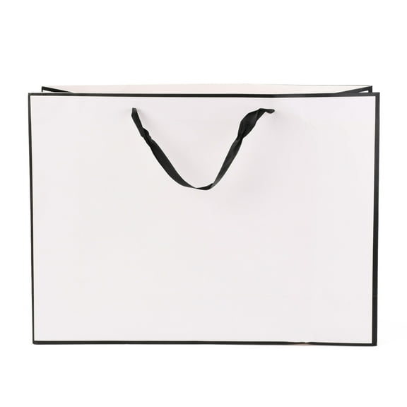 Rectangle Paper Bags with Handles for Gift Bags and Shopping Bags White 35x48x0.6cm