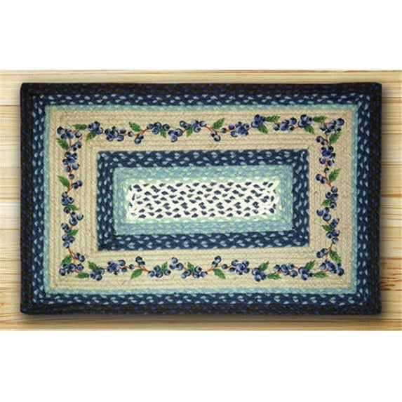 Rectangle Patch Rug, Blueberry Vine