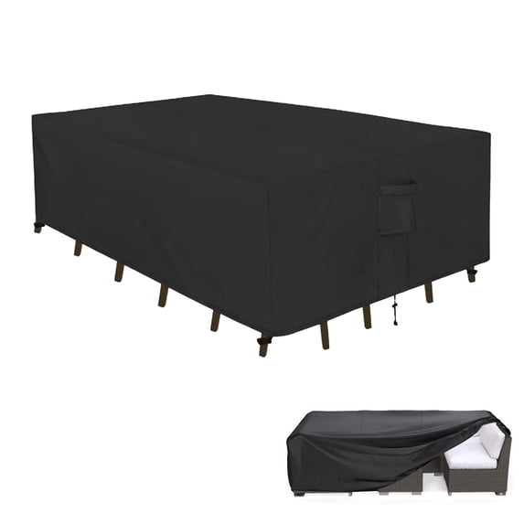 Rectangle Patio Furniture Cover Waterproof Outdoor Dining Table And Chair Cover Anti-Uv Outside Sectional Sofa Set Covers 95.3X63.8X39.4"