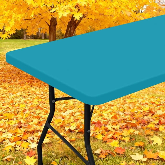 Table Cover Jpeg Rectangle Picnic Table Cloth, Waterproof Elastic Fitted Tablecloths for ...
