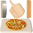 thumbnail image 1 of Rectangle Pizza Stone Set 15 x 12 Inch For Oven And Grill, 1 of 6