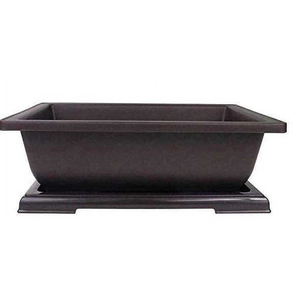 Rectangle Planter 11" Bonsai Pot and Drip Tray