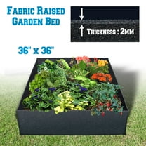 Rectangle Planter Box Fabric Raised Garden Bed Herb Flower Vegetable Plants Bed(36"x 36")