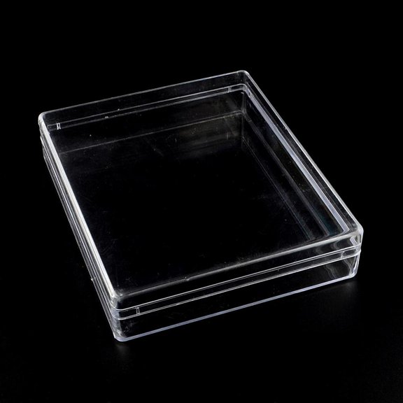 Rectangle Plastic Bead Storage Containers Clear 16.5x13.5x3.5cm