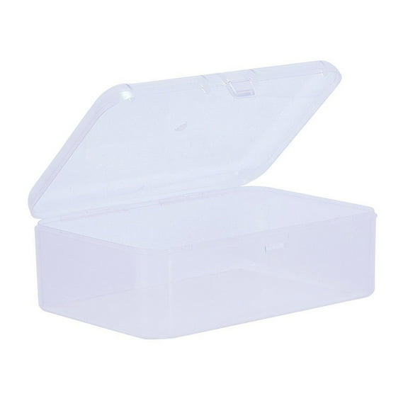 Rectangle Plastic Bead Storage Containers Clear 9x6x3.2cm