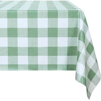 Rectangle Plastic Tablecloth, 100% Waterproof Oil-Proof Checkered PVC Table Cloth, Heavy Duty Vinyl Table Cover for Dining, Camping, Picnic, Outdoor - 60 x 84 Inch, Sage Green