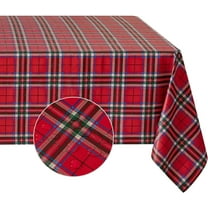 Rectangle Plastic Tablecloth, 100% Waterproof Oil-Proof Checkered PVC Table Cloths, Heavy Duty Vinyl Table Covers for Dining, Camping, Picnic, Outdoor - 52 x 78 Inch, Blue Checkered