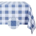 thumbnail image 1 of Rectangle Plastic Tablecloth, 100% Waterproof Oil-Proof Checkered PVC Table Cloths, Heavy Duty Vinyl Table Covers for Dining, Camping, Picnic, Outdoor - 52 x 78 Inch, Blue Checkered, 1 of 6