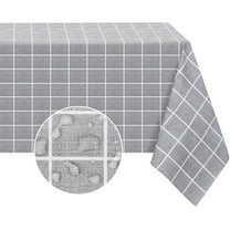 Rectangle Plastic Tablecloth, 100% Waterproof Oil-Proof Checkered PVC Table Cloths, Heavy Duty Vinyl Table Covers for Dining, Camping, Picnic, Outdoor - 54 x 78 Inch, Blue Checkered