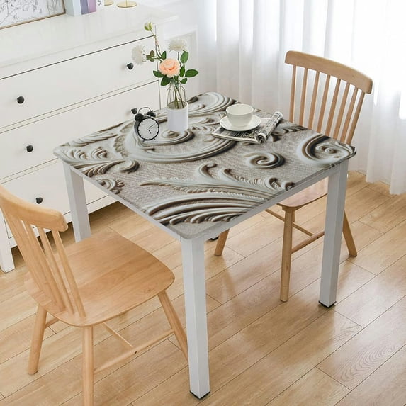 Rectangle Polyester Tablecloth Printed and Spill Proof Table Cover for Home and Kitchen