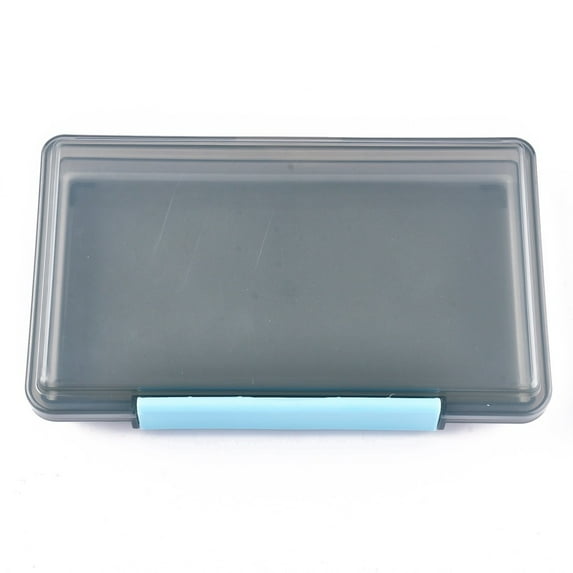 Rectangle Polypropylene(PP) Bead Storage Containers Box with Hinged Lids for Small Items and Other Craft Projects Light Grey 23x13.7x3.7cm