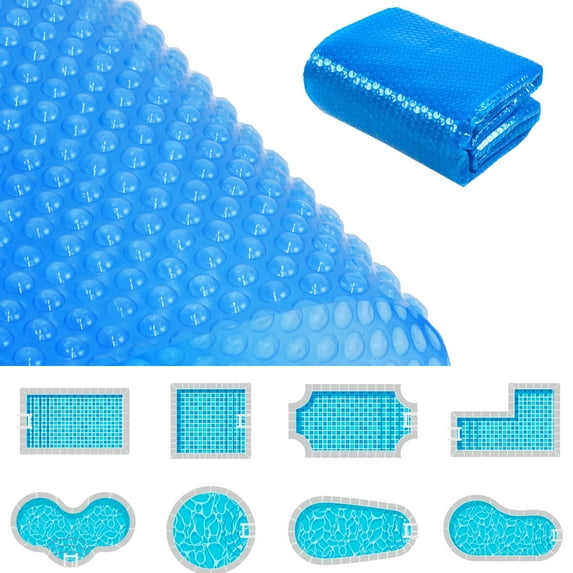 Rectangle Pool Blanket for Inground Pools,18 x 36 ft Solar Pool Covers for Above Ground,300um Solar Pool Heater Cover For Winter,Pool Equipment Covers For Winter,Easy To Cut,