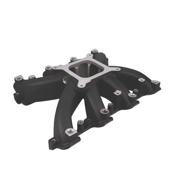 Rectangle Port EFI Single Plane Aluminum Intake Manifold for GM LS - Black