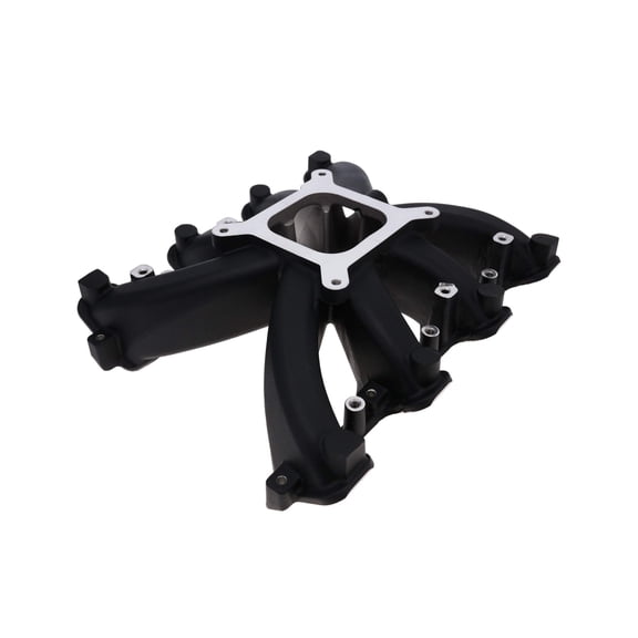 Rectangle Port Single Plane Aluminum Intake Manifold for GM LS - Black