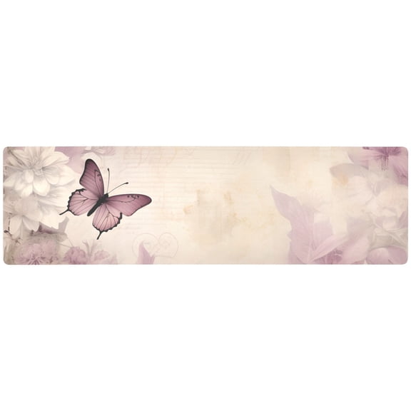 Rectangle Pot Holders Trivets Non-slip Hot Pads Long Hot Mats Potholders Table Runner for Kitchen Butterflies and Flowers