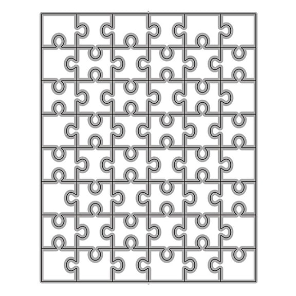 Rectangle Puzzle Metal Cutting Dies Stencil Scrapbook Album Paper Card Template