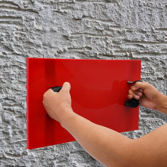 Rectangle Red PU Concrete Mold, Concrete Texture Mold, Wood Grain Cement Texture Wall Mold Concrete Mold