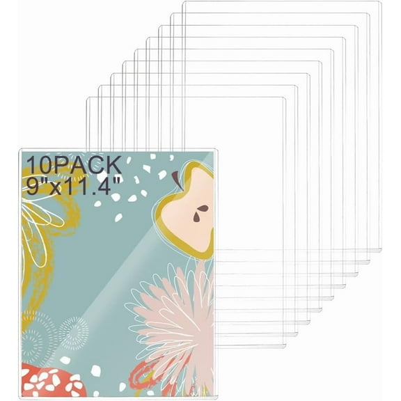 Rectangle Rigid Print Protectors Waterproof PVC Plastic Photo Sleeves Top Loader Clear 290x230x1.5mm