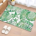 thumbnail image 1 of Rectangle Rug 2x3ft Area Rug, Abstract Green Seashells Starfish Corals Area Rugs for Living Room Bedroom, Marine Life Floor Mat Non-Slip Non-Shedding Carpet Indoor Accent Rugs, 1 of 9