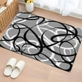 thumbnail image 1 of Rectangle Rug 2x3ft Area Rug,Abstraction Distortion Lines Art Area Rugs for Living Room Bedroom,Black White Gray Floor Mat Non-Slip Non-Shedding Carpet Indoor Accent Rugs, 1 of 9