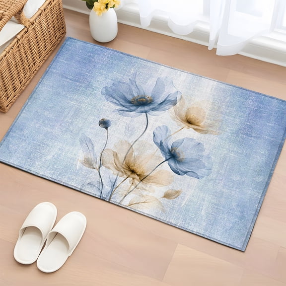 Rectangle Rug 2x3ft Area Rug, Area Rugs for Living Room Bedroom, Floor Mat Non-Slip Non-Shedding Carpet Indoor Accent Rugs