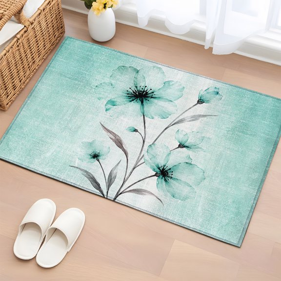 Rectangle Rug 2x3ft Area Rug, Area Rugs for Living Room Bedroom, Floor Mat Non-Slip Non-Shedding Carpet Indoor Accent Rugs
