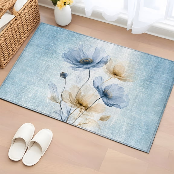 Rectangle Rug 2x3ft Area Rug, Area Rugs for Living Room Bedroom, Floor Mat Non-Slip Non-Shedding Carpet Indoor Accent Rugs