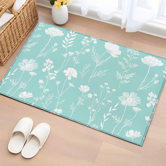 Rectangle Rug 2x3ft Area Rug, Area Rugs for Living Room Bedroom, Floor Mat Non-Slip Non-Shedding Carpet Indoor Accent Rugs