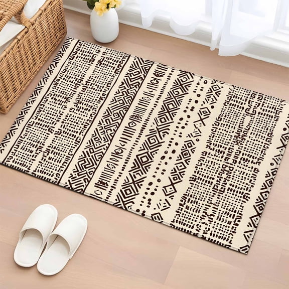 Round Area Rug for Living Room Bedroom, Yellow Moon Star Round Rugs Non-slip Washable Floor Carpet, Abstract Polka Dot on Dark Blue Soft Circle Rug 3ft